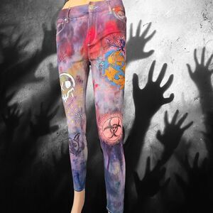 Custom Hand‑Painted Zombie Jeans | LOFT | Size 4 27
